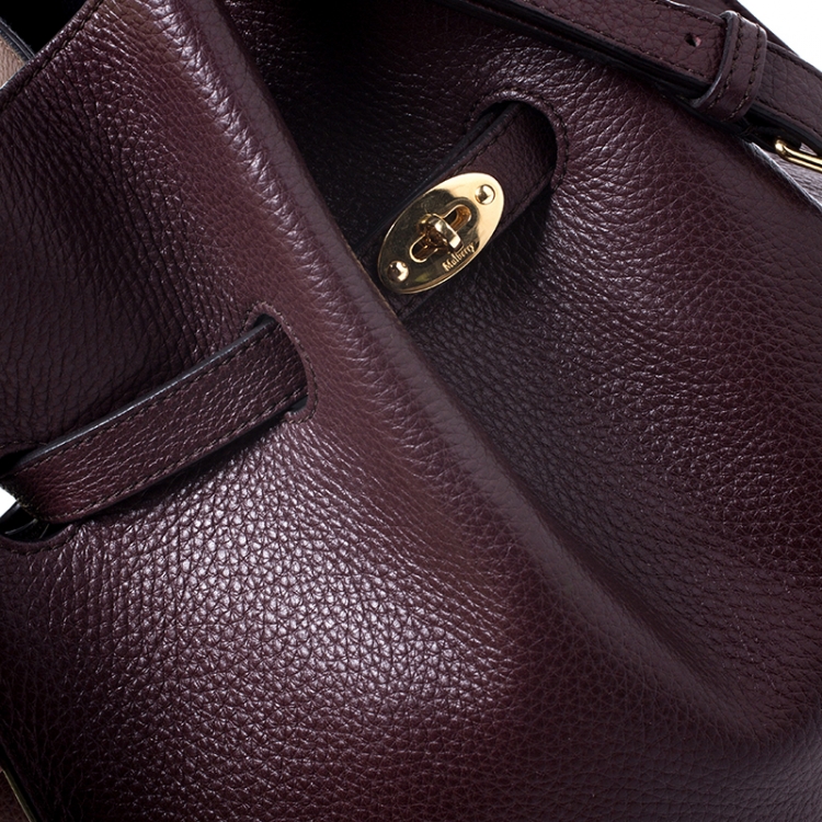 Pre Owned Mulberry Burgundy Leather Tyndale Shoulder Bag
