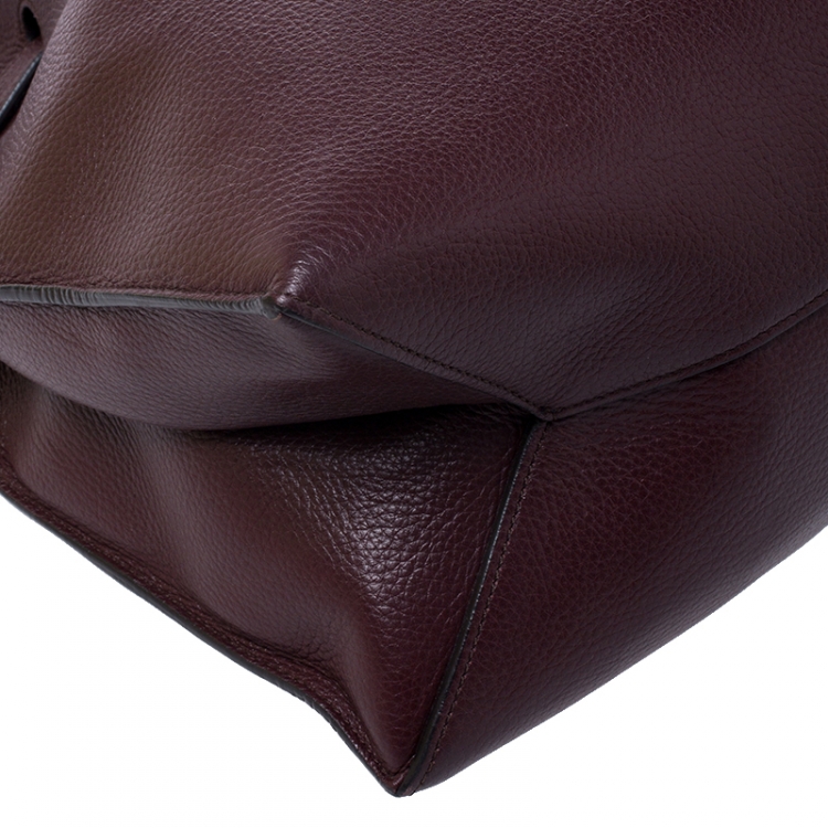 Pre Owned Mulberry Burgundy Leather Tyndale Shoulder Bag