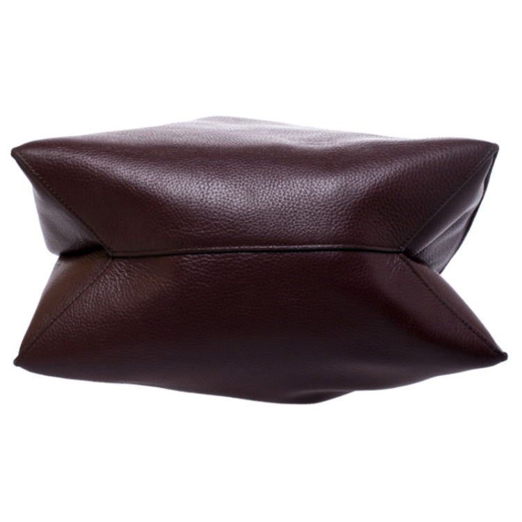 Pre Owned Mulberry Burgundy Leather Tyndale Shoulder Bag