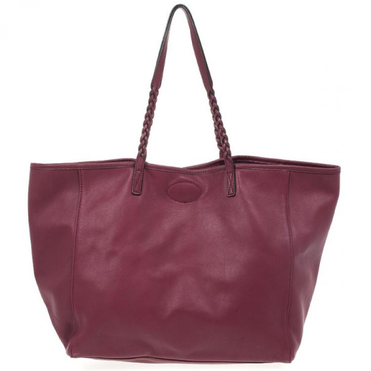 Pre Owned Mulberry Burgundy Medium Dorset Tote