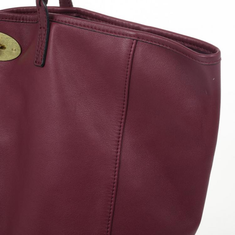 Pre Owned Mulberry Burgundy Medium Dorset Tote