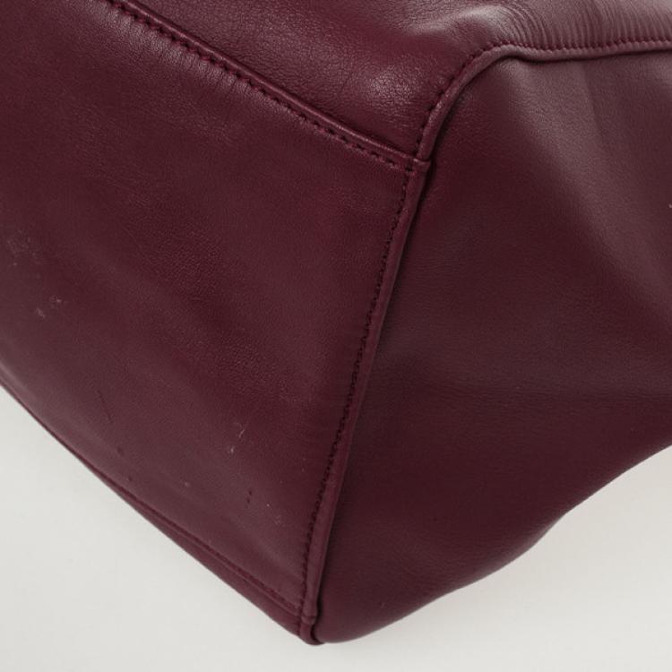 Pre Owned Mulberry Burgundy Medium Dorset Tote