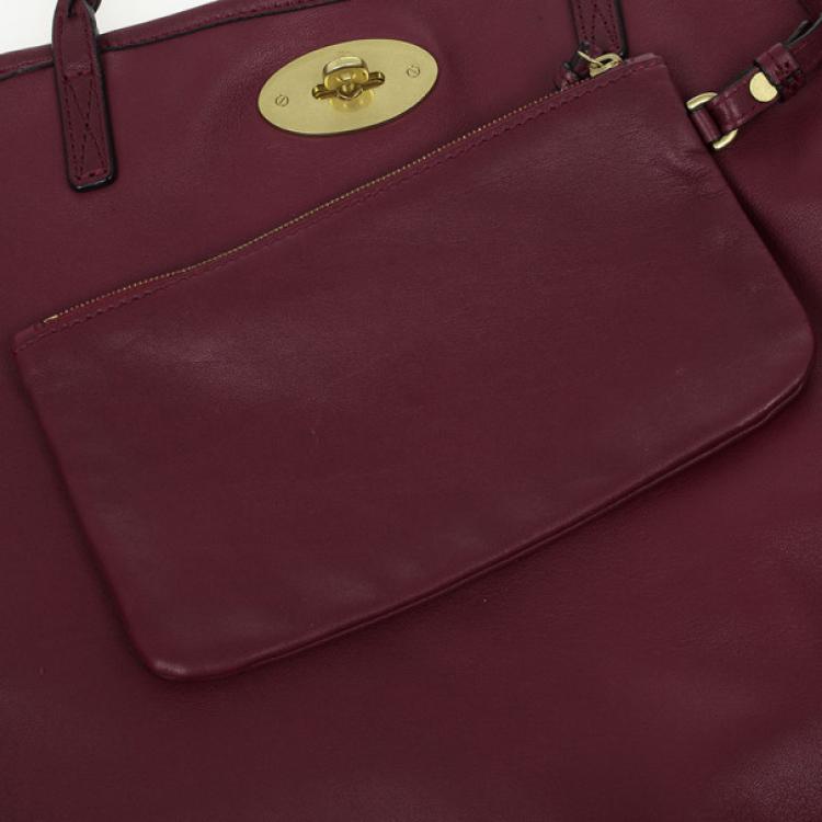 Pre Owned Mulberry Burgundy Medium Dorset Tote