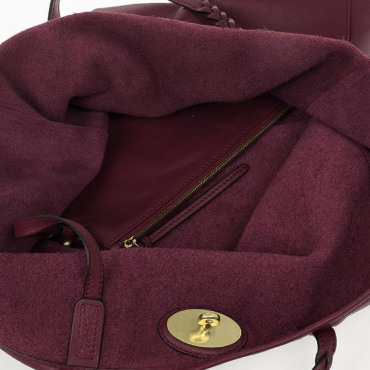 Pre Owned Mulberry Burgundy Medium Dorset Tote