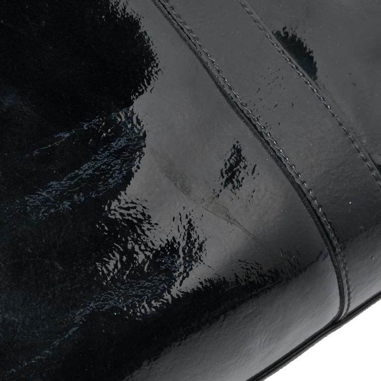 Pre Owned Mulberry Black Patent Leather Bayswater Satchel