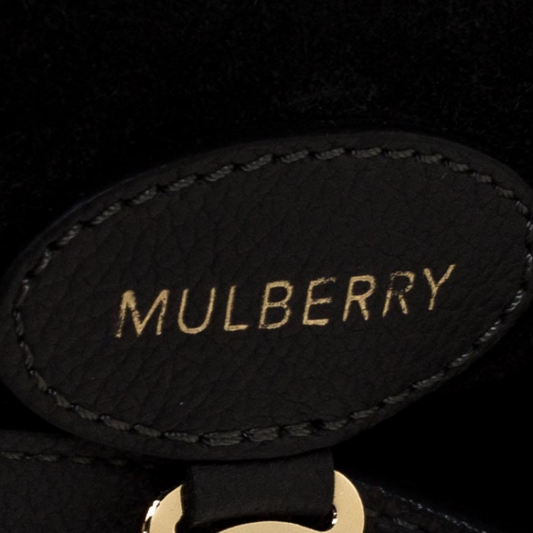 Pre Owned Mulberry Grey Leather Small Lily Shoulder Bag
