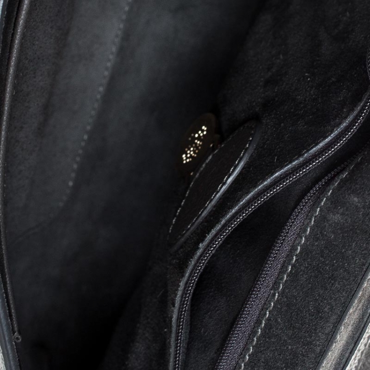 Pre Owned Mulberry Grey Leather Small Lily Shoulder Bag