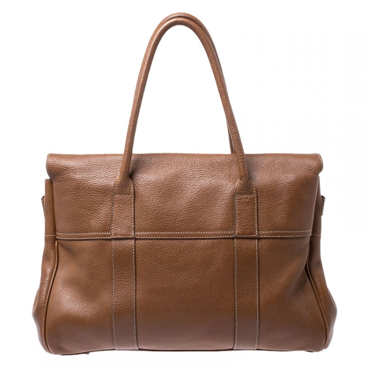 Pre Owned Mulberry Brown Bayswater Leather Union Jack Tote