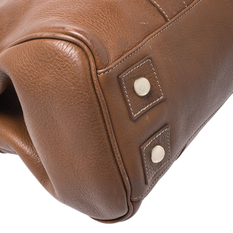 Pre Owned Mulberry Brown Bayswater Leather Union Jack Tote