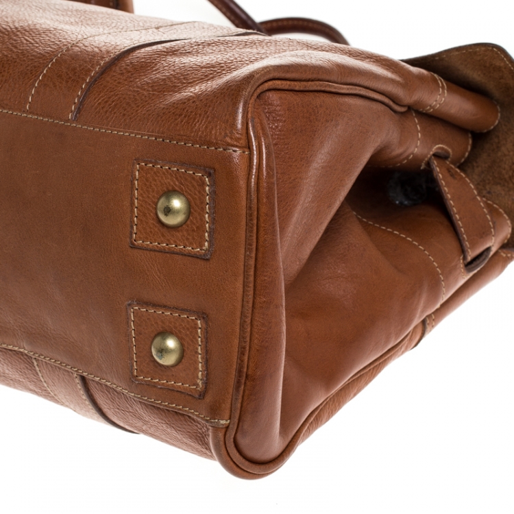 Pre Owned Mulberry Tan Leather Bayswater Satchel