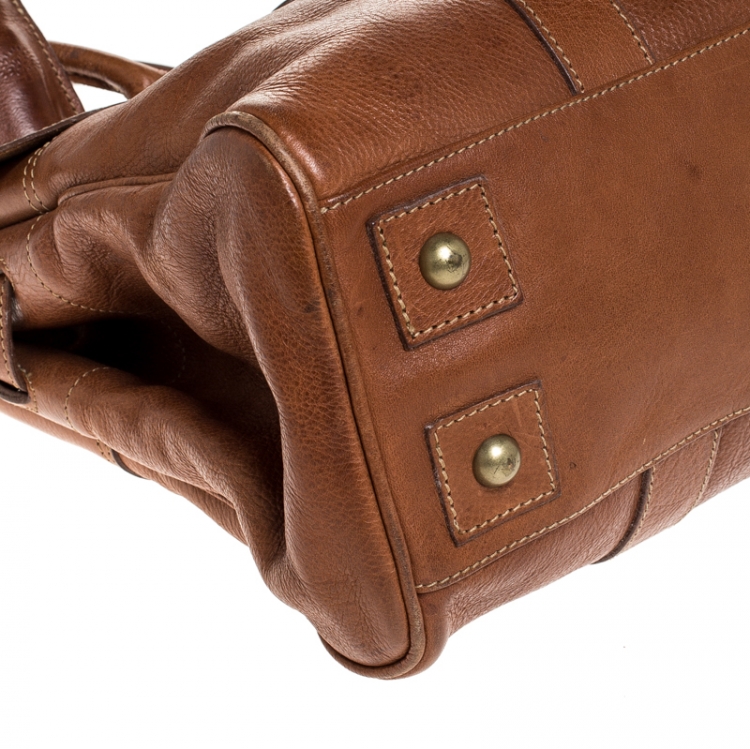 Pre Owned Mulberry Tan Leather Bayswater Satchel