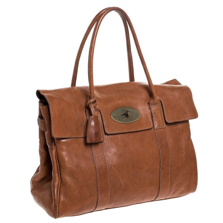 Pre Owned Mulberry Tan Leather Bayswater Satchel