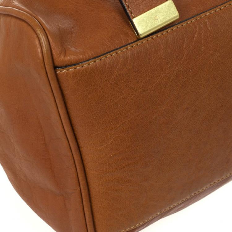 Pre Owned Mulberry Canary Brown Calfskin Alexa Bag