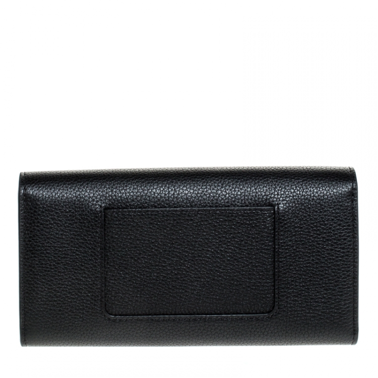 Pre Owned Mulberry Black Leather Darley Continental Wallet