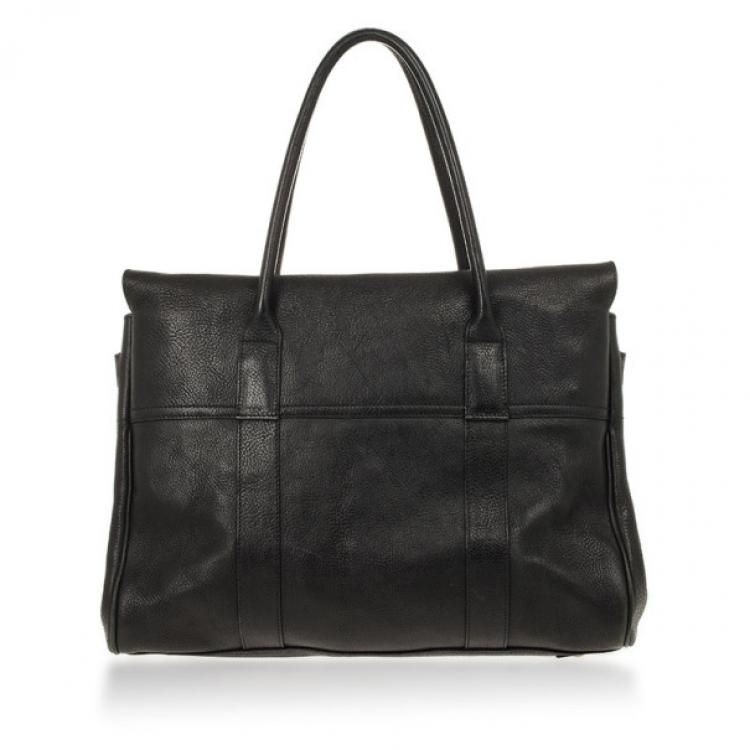 Pre Owned Mulberry Black Leather Bayswater Tote
