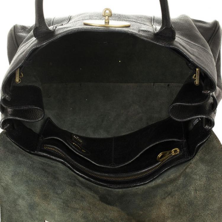 Pre Owned Mulberry Black Leather Bayswater Tote