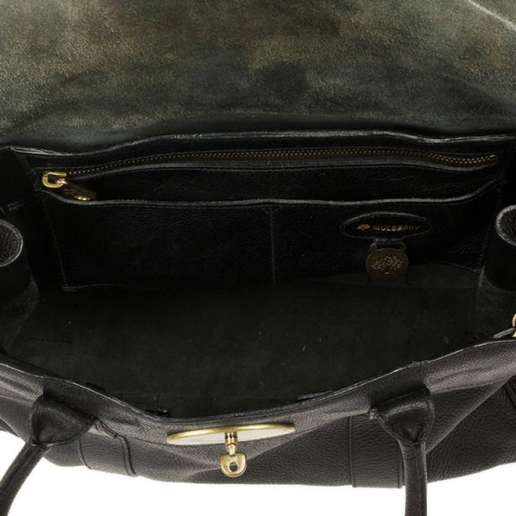 Pre Owned Mulberry Black Leather Bayswater Tote