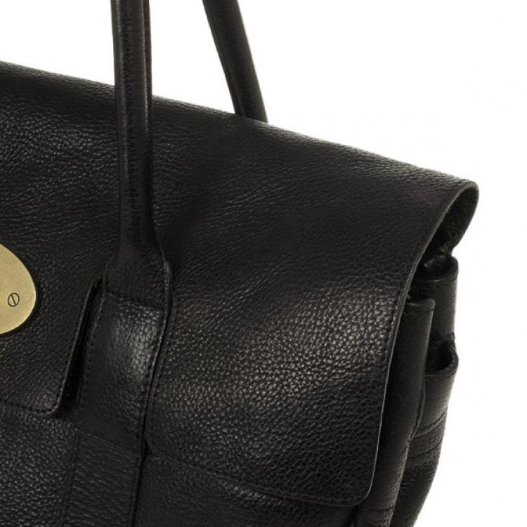 Pre Owned Mulberry Black Leather Bayswater Tote