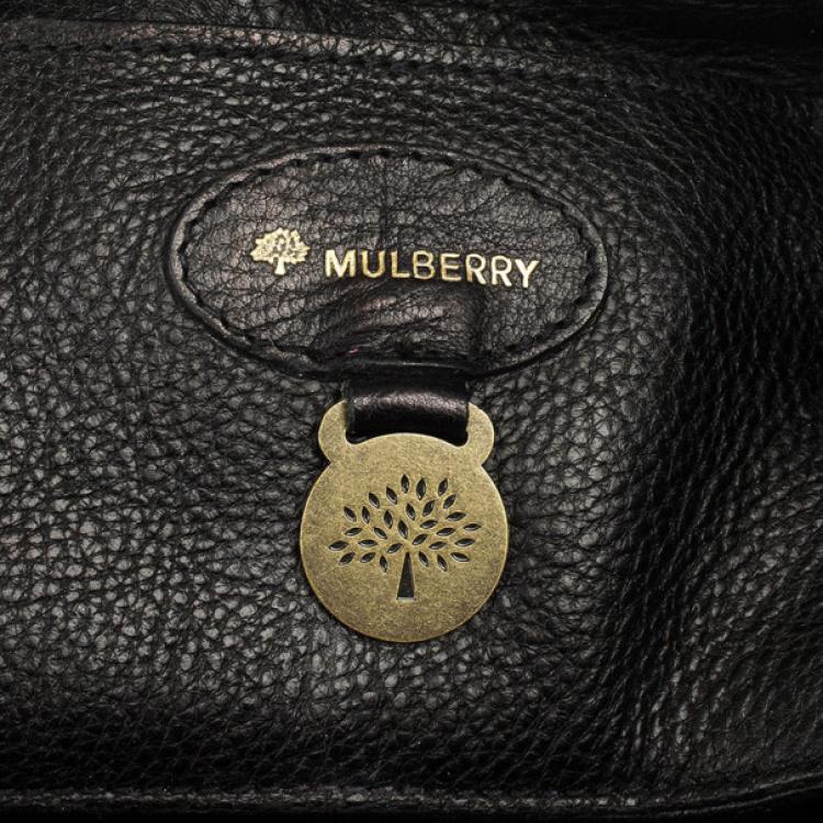 Pre Owned Mulberry Black Leather Bayswater Tote