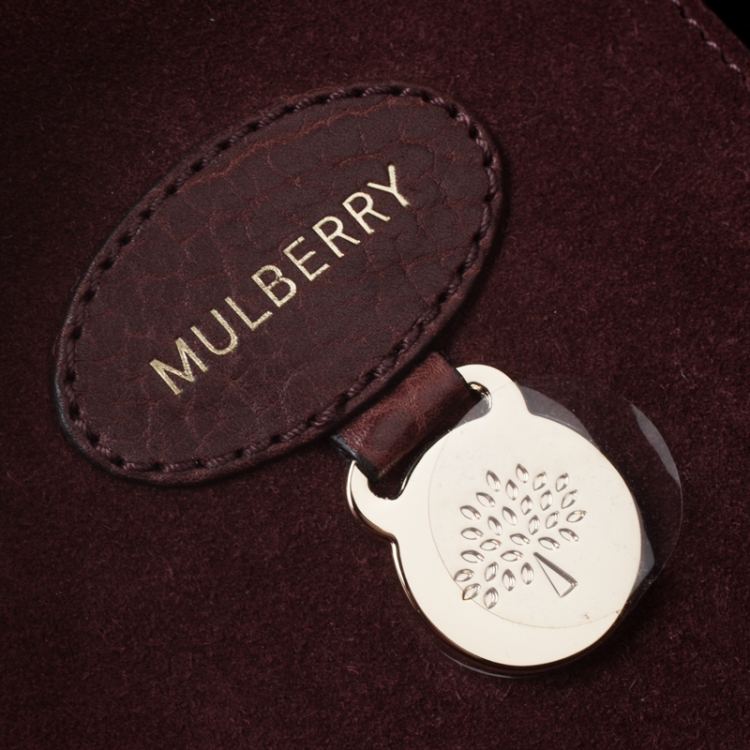 Pre Owned Mulberry Burgundy Leather Medium Bayswater Satchel