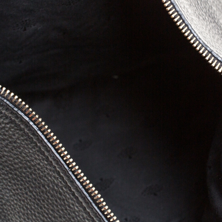 Pre Owned Mulberry Black Leather Daria Fold-Over Clutch 
