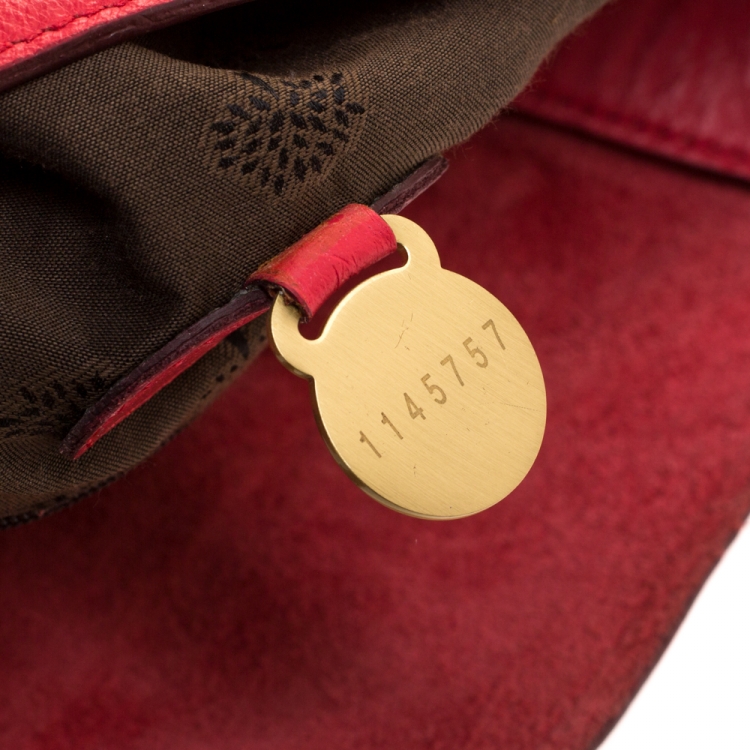 Pre Owned Mulberry Red Leather Oversized Alexa Satchel