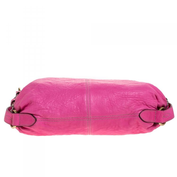 Pre Owned Mulberry Pink Leather Small Hayden Hobo