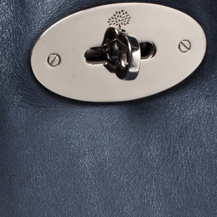 Pre Owned Mulberry Blue Leather Large Dorset Shopper Tote 