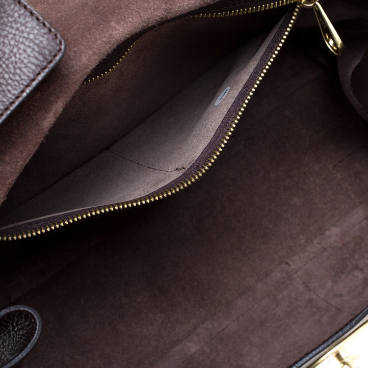 مملوكة مسبقًا Mulberry Dark Brown Leather Bayswater Satchel