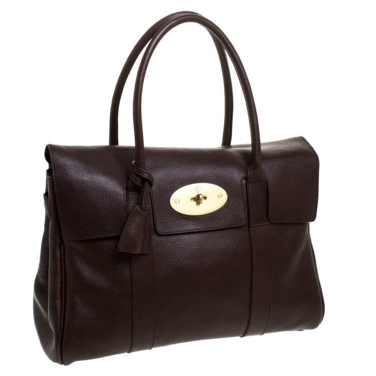 مملوكة مسبقًا Mulberry Dark Brown Leather Bayswater Satchel