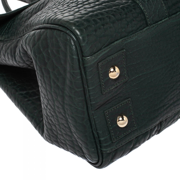 مملوكة مسبقًا Mulberry Pheasant Green Grained Leather Bayswater Satchel
