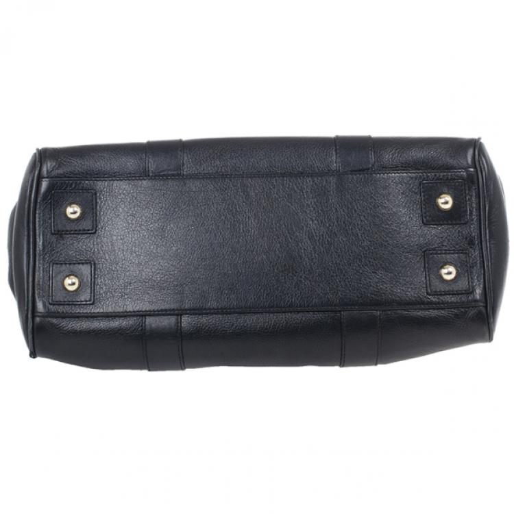 Pre Owned Mulberry Black Leather Bayswater Tote