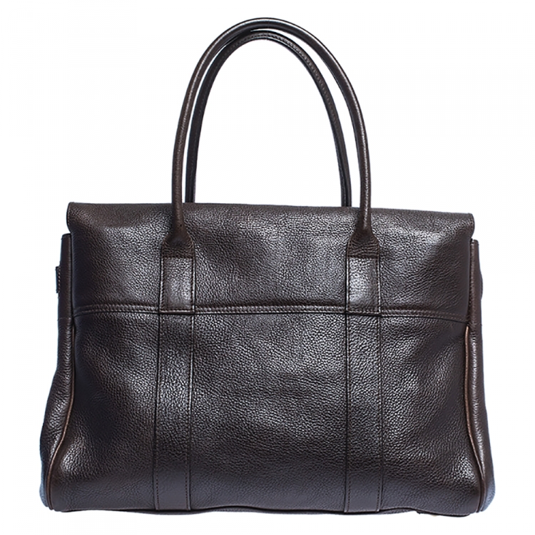 Pre Owned Mulberry Dark Brown Leather Bayswater Satchel