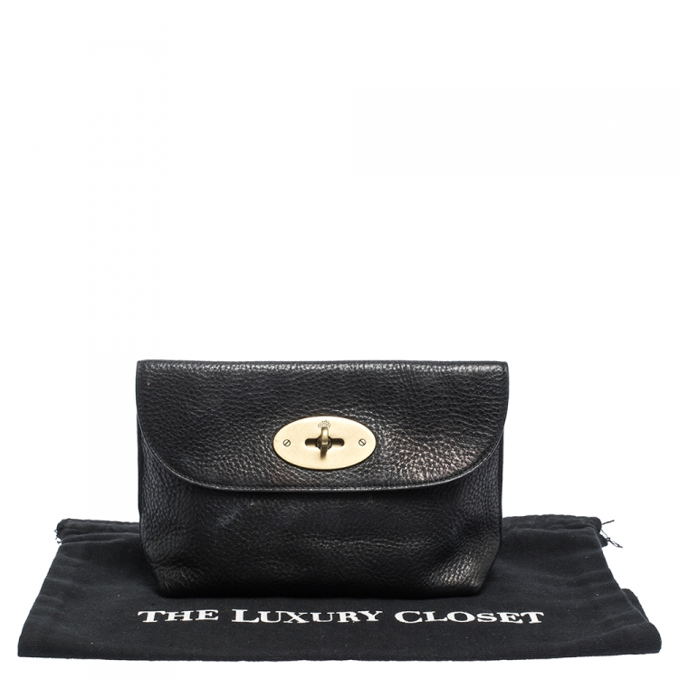 Pre Owned Mulberry Black Leather Pouch 