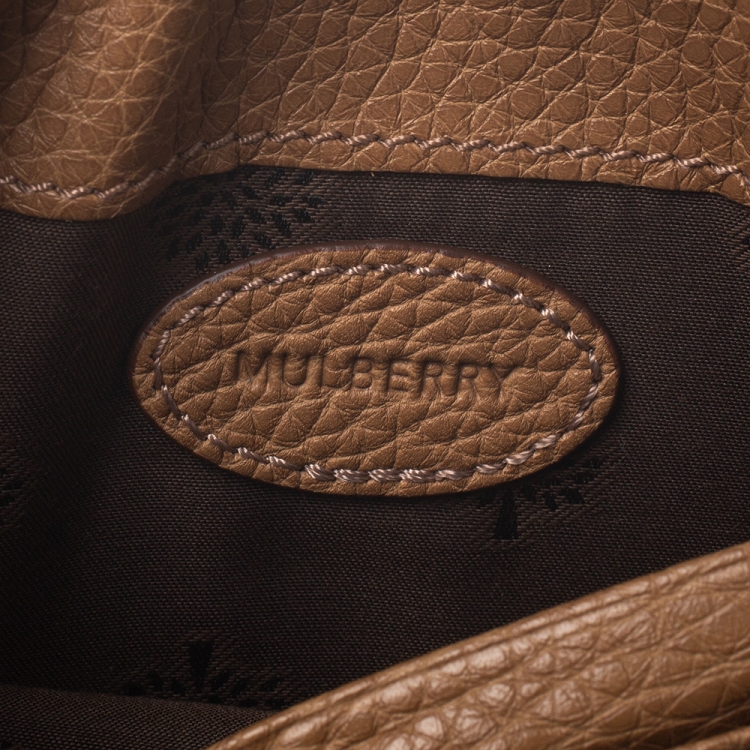 Pre Owned Mulberry Brown Leather Bayswater Chain Clutch