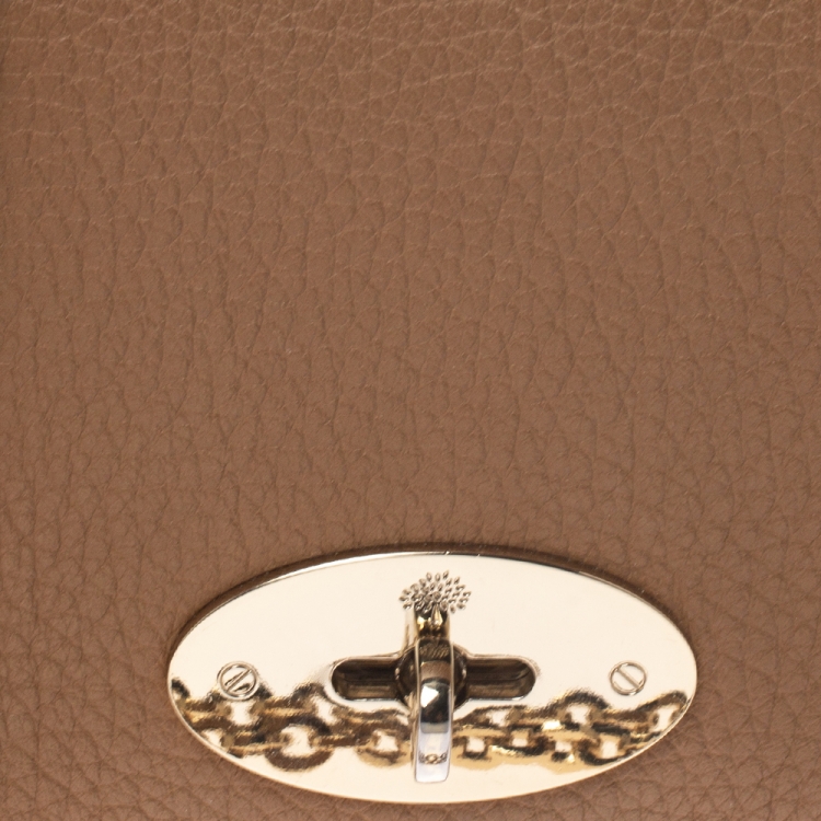 Pre Owned Mulberry Brown Leather Bayswater Chain Clutch