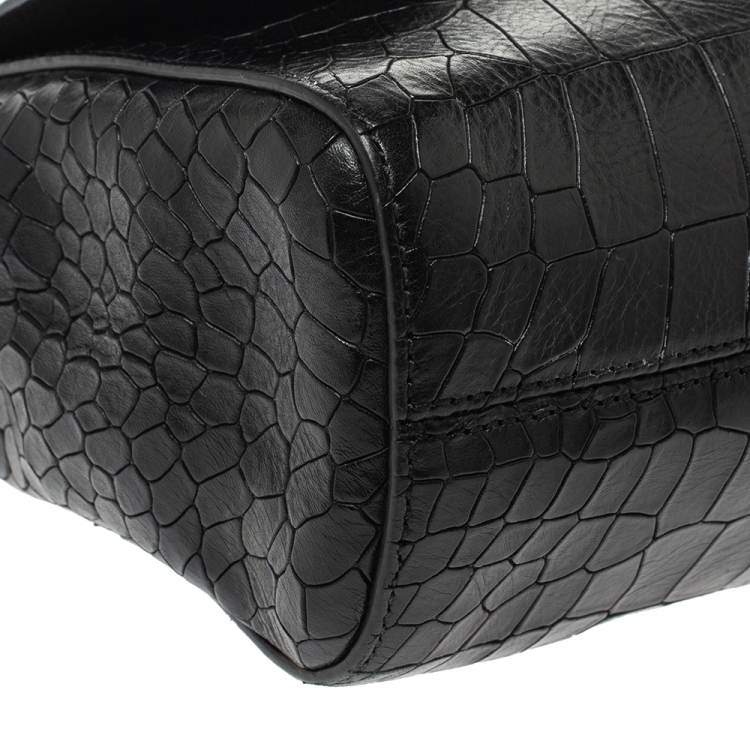 mulberry black croc lily