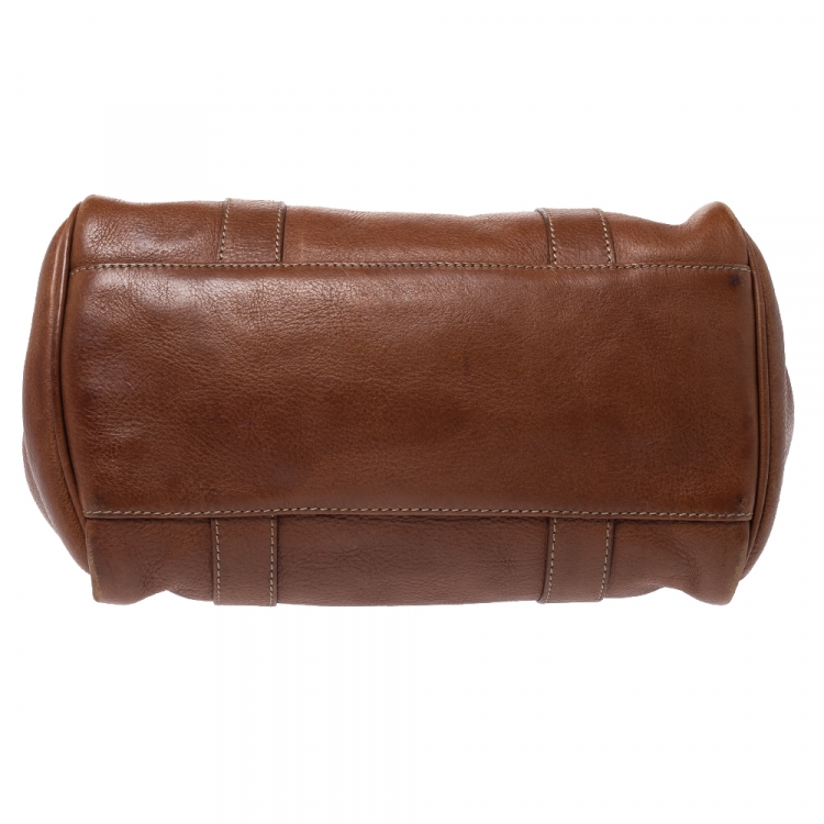 Pre Owned Mulberry Brown Leather Small Bayswater Satchel