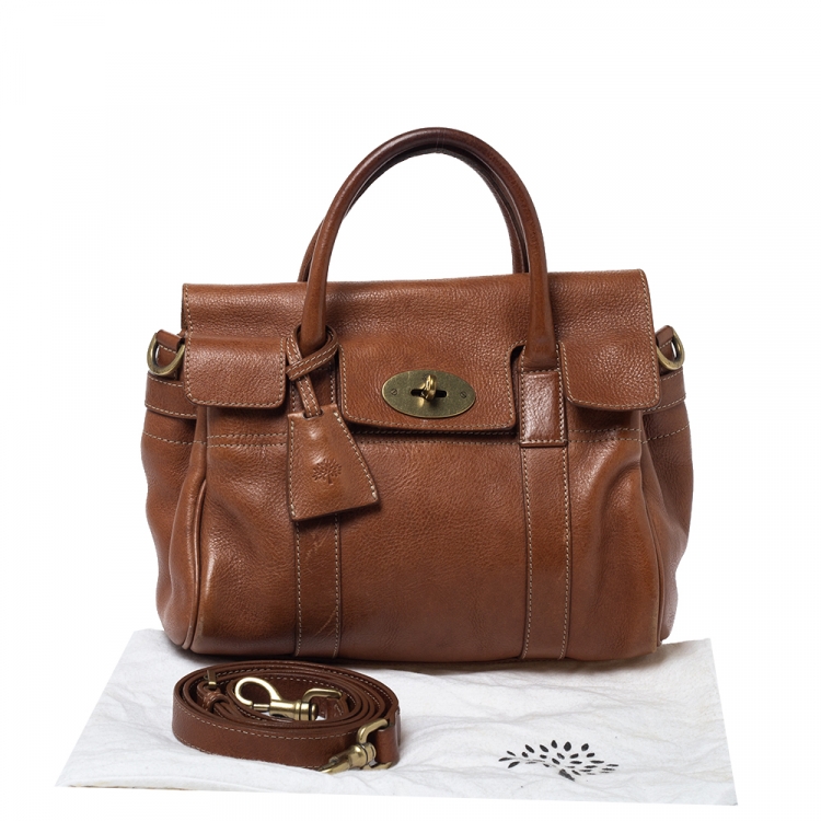 Pre Owned Mulberry Brown Leather Small Bayswater Satchel