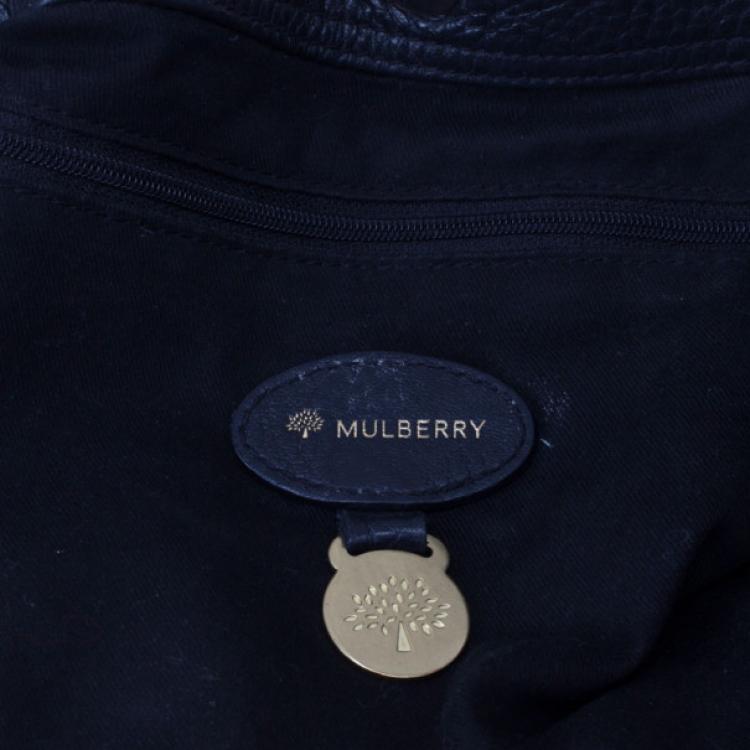 Pre Owned Mulberry Black Textured Leather Crossbody