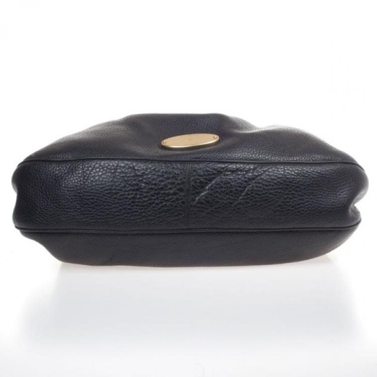 Pre Owned Mulberry Black Textured Leather Crossbody