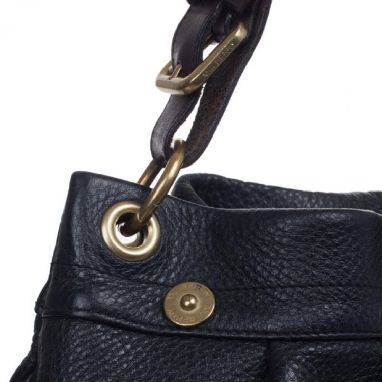 Pre Owned Mulberry Black Textured Leather Crossbody