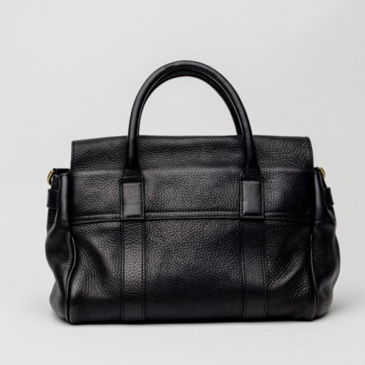 Pre Owned Mulberry Black Leather Bayswater Tote