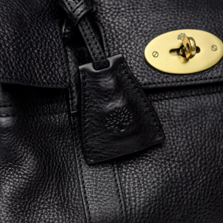 Pre Owned Mulberry Black Leather Bayswater Tote