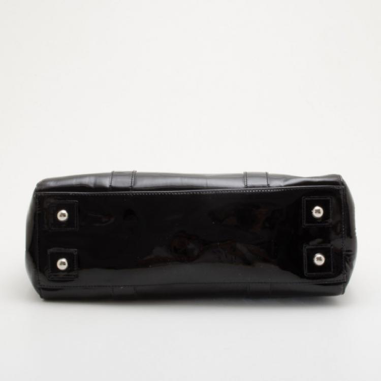 Pre Owned Mulberry Black Patent Bayswater