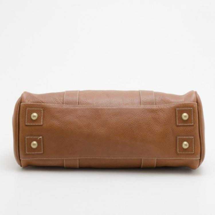 Pre Owned Mulberry Brown Leather Bayswater Tote