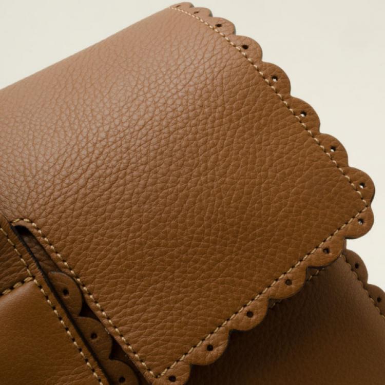 Pre Owned Mulberry Brown Leather Cookie Bayswater Satchel 