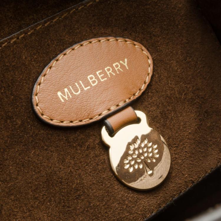Pre Owned Mulberry Brown Leather Cookie Bayswater Satchel 