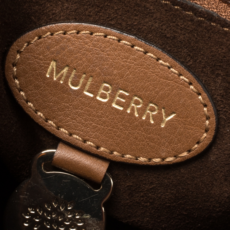 Pre Owned Mulberry Brown Suede Small Lily Crossbody Bag