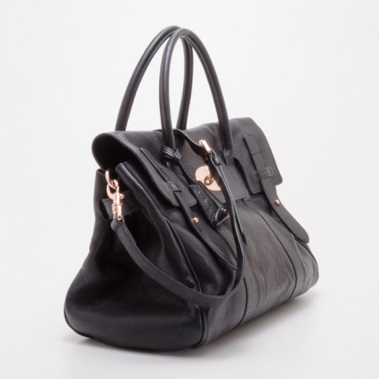 مملوكة مسبقًا Mulberry Black Heritage Baywater with Rose Gold Hardware